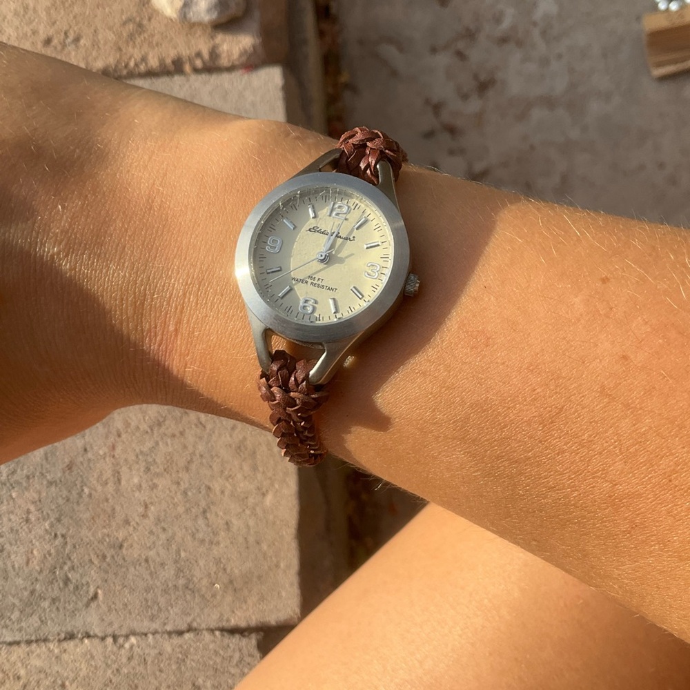 VNTG Eddie Bauer Watch with Brown Braided Band